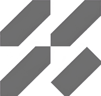 Минималистичный абстрактный логотип компании Лес Вагон в серых тонах на белом фоне